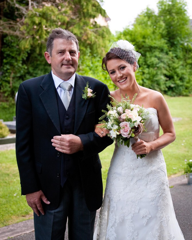 Bride and father. Real Wedding inspiration, Tara Aherne Photography bride and father real wedding leitrim